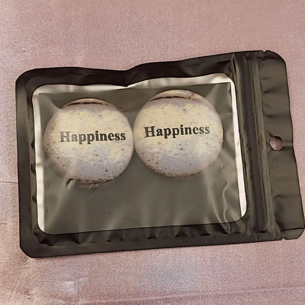 Happiness Earrings in Silver and Black